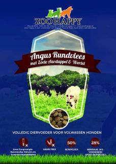 Angus Rundvlees met Zoete Aardappel & Wortel - proefverpakking - 100g