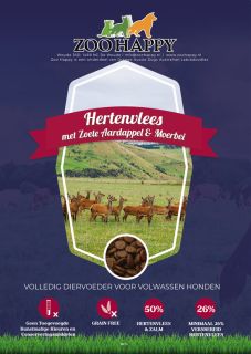 Hertenvlees met Zoete Aardappel & Moerbei - proefverpakking - 100g